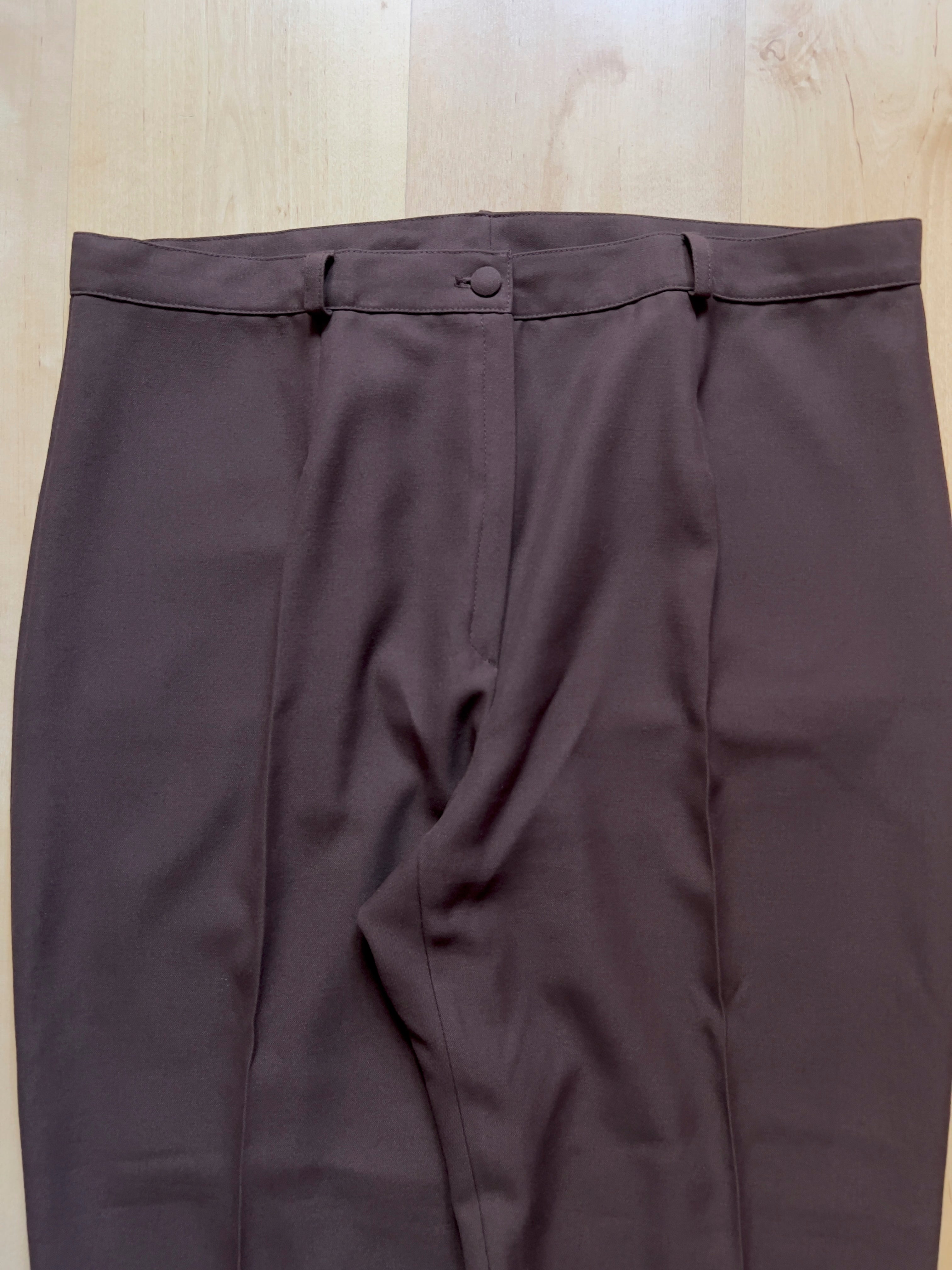 BROWN PLEATED TROUSERS- 37X30/XL AT JIM'S