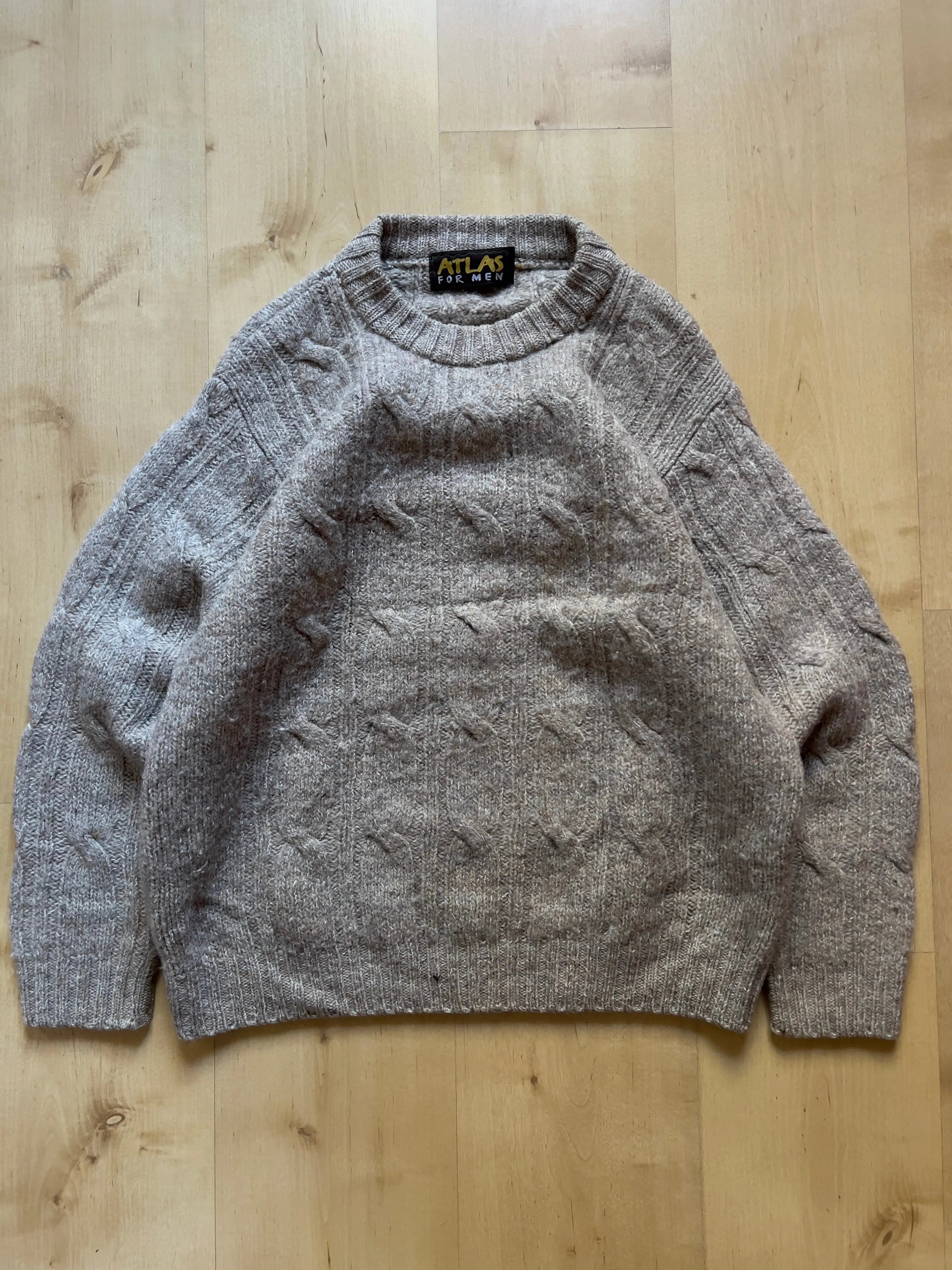 BEIGE WOOL SWEATER - XS AT JIM'S