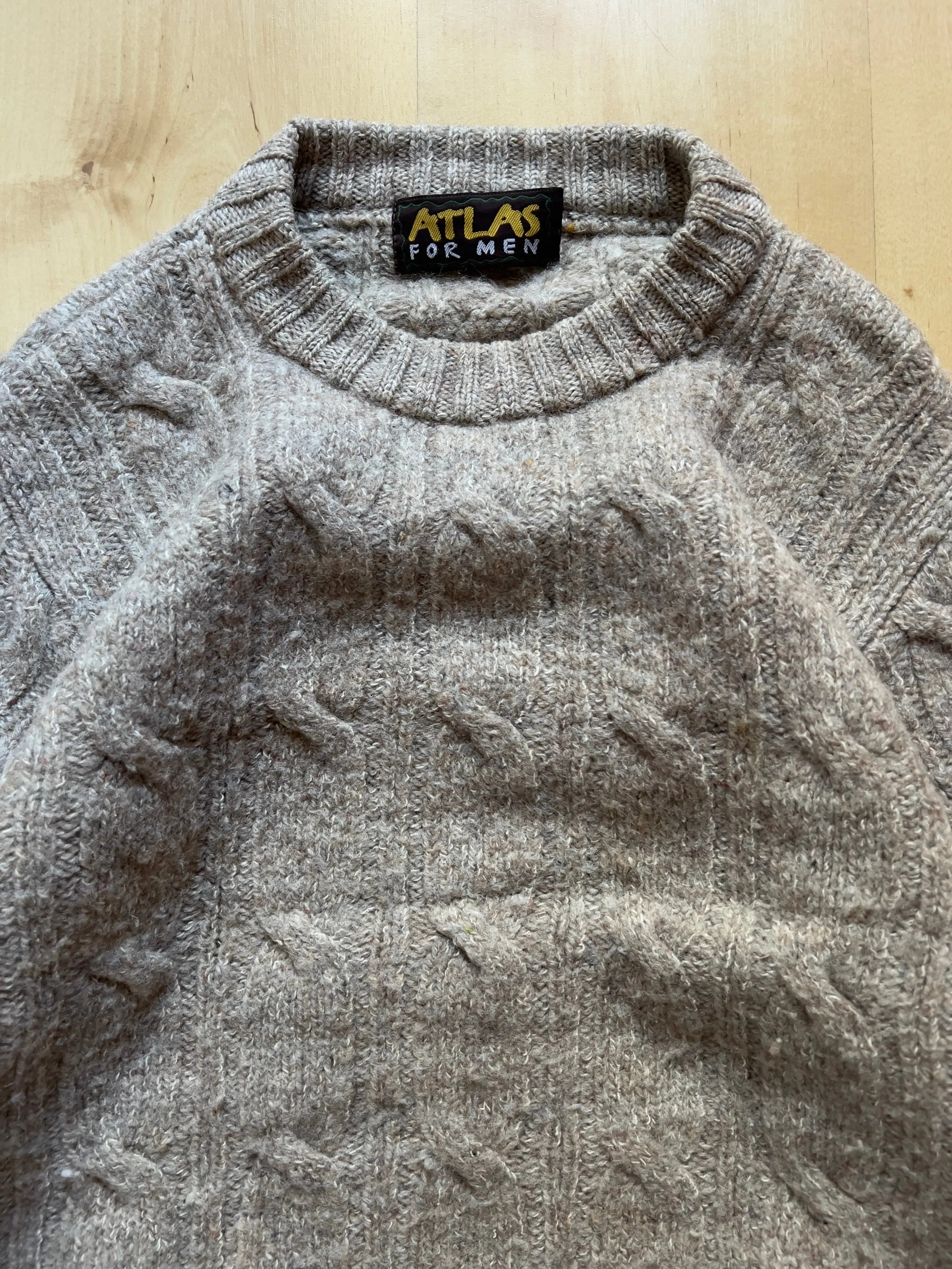 BEIGE WOOL SWEATER - XS AT JIM'S