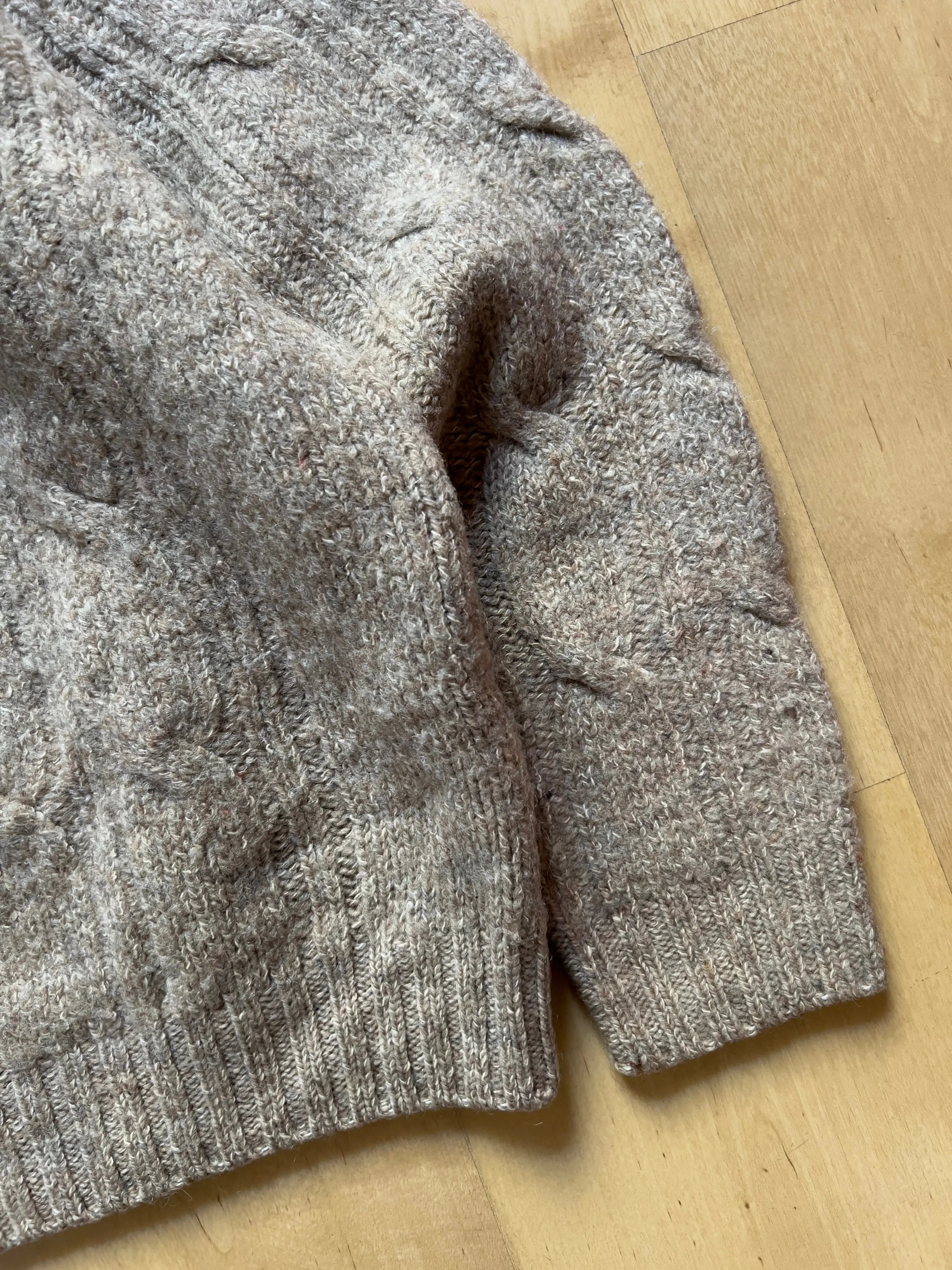 BEIGE WOOL SWEATER - XS AT JIM'S