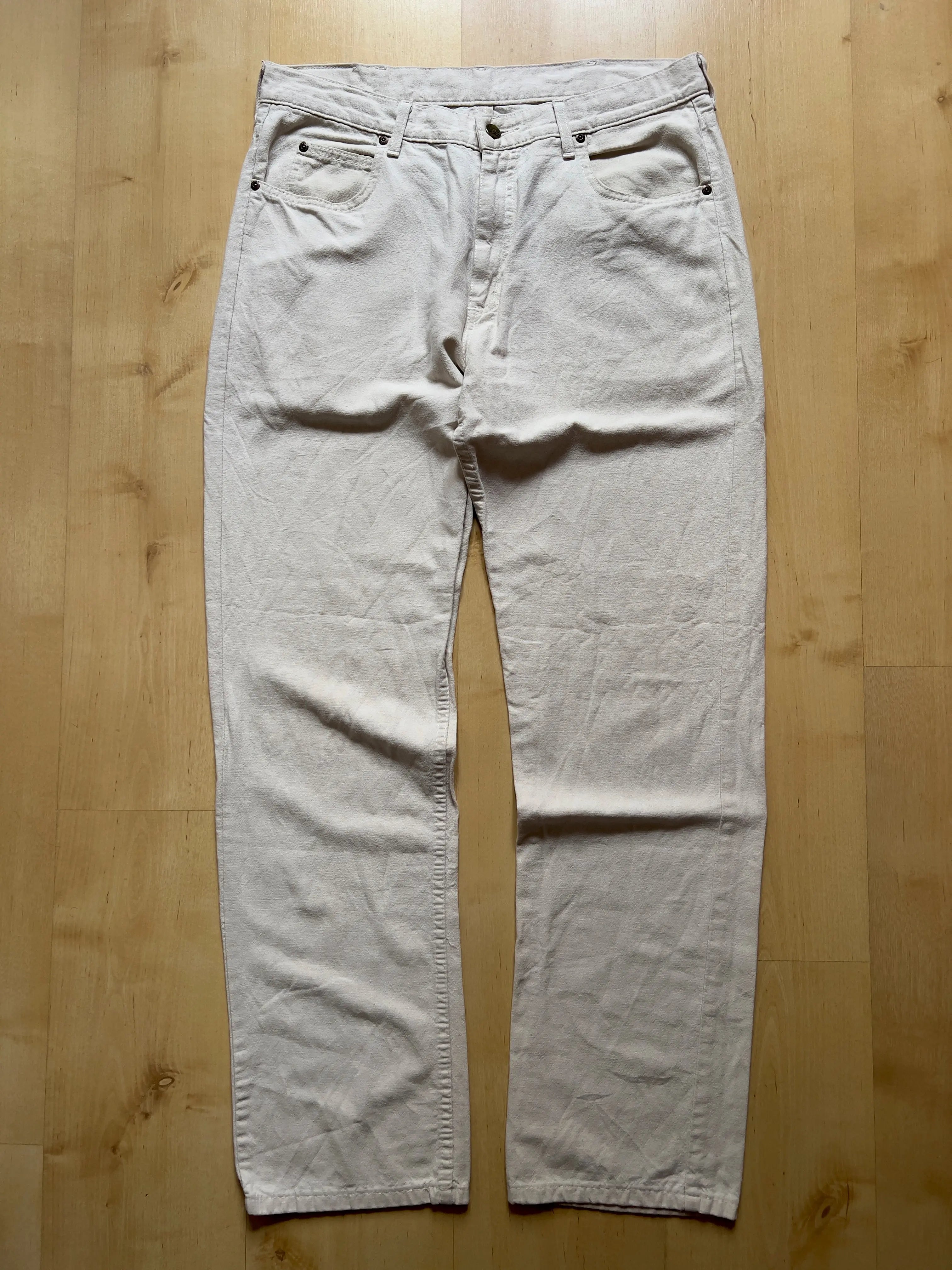 WHITE LEE LINEN & COTON PANTS - 34X32/L AT JIM'S